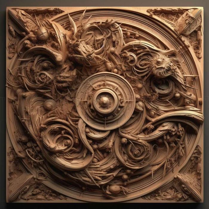 Patterns and decorations (stl fusion 1, PATTERN_2717) 3D models for cnc